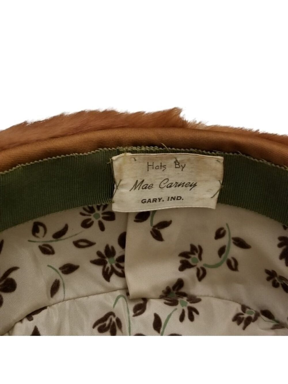 Mae Carney Genuine Ladies Tan Mink Hat Size Small - Picture 5 of 7